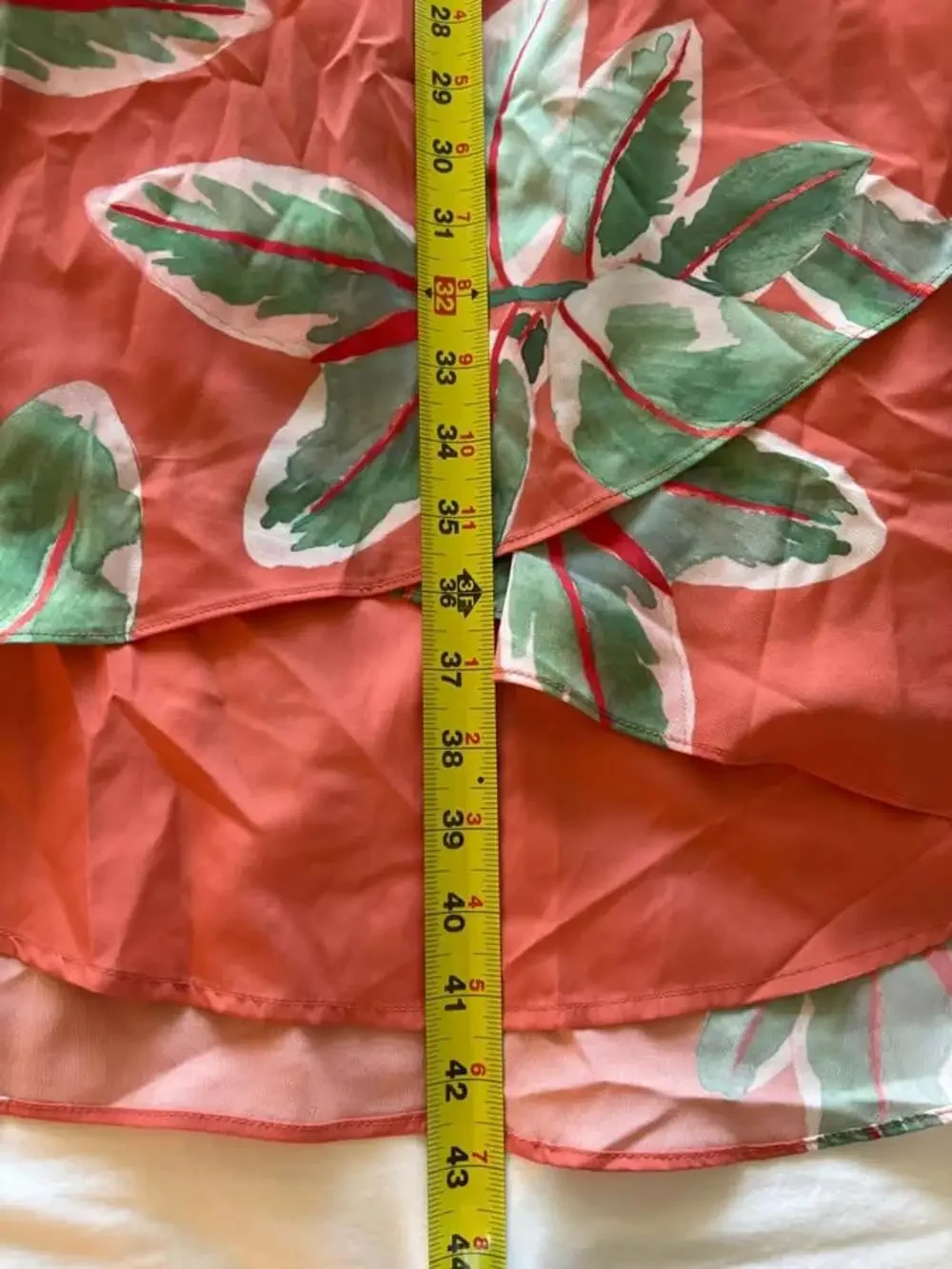 NWT Anthropologie Hutch Tropical Palm Leaf Printed Wrap Maxi Skirt Size Large